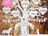 Paper Cut Family Tree Template Diy Family Tree Papercutting Template Papercut Your Own
