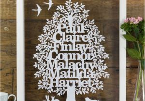 Paper Cut Family Tree Template Family Tree Personalised Papercut Kyleigh 39 S Papercuts