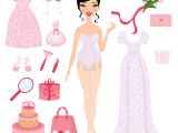 Paper Dress Up Dolls Template Dress Up Bride Paper Doll for Wedding Ceremony Free