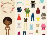 Paper Dress Up Dolls Template Dress Up Paper Doll with Body Template Stock Vector