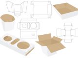 Paper Food Tray Template Die Cut Food Packages Free Vectors Ui Download
