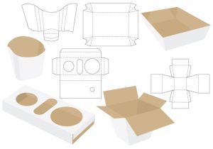 Paper Food Tray Template Die Cut Food Packages Free Vectors Ui Download