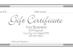 Paper Gift Certificate Template Gift Certificate Template 7