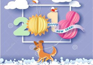 Paper Happy New Year Card Happy New Year Card Stock Vector Illustration Of Color