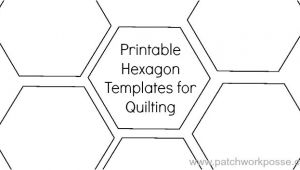 Paper Hexagon Templates for Patchwork Printable Hexagon Template for Quilting Pdf Download