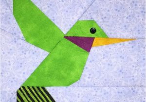 Paper Hummingbird Template Hummingbird Paper Pieced Block Pattern In Pdf
