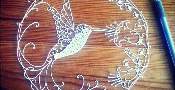 Paper Hummingbird Template Hummingbird Papercutting Template by Tammy Jenson Craftsy