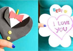Paper Ka Card Kaise Banta Hai How to Make Father S Day Tuxedo Heart Card Paper Craft Idea for Kids