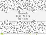 Paper Lace for Card Making Wedding Card with Paper Lace Frame Lacy Doily Stock Vector