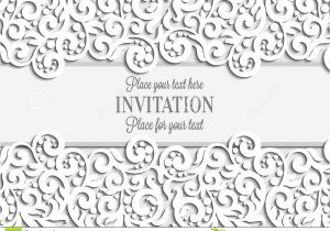Paper Lace for Card Making Wedding Card with Paper Lace Frame Lacy Doily Stock Vector