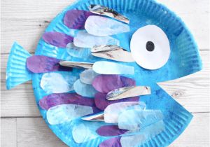 Paper Plate Fish Template Paper Plate Rainbow Fish Craft Arty Crafty Kids