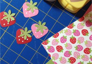 Paper Punches for Card Making Strawberry Fields forever Scrapbook Paper Crafts Card