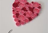 Paper Quilling Card for Boyfriend Love Quilled Red Pink Heart In 2020 Paper Quilling
