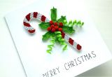 Paper Quilling Christmas Card Youtube Tutorial Christmas Card Quilling Candy Cane Christmas Card