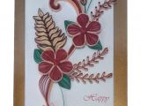Paper Quilling Flower Card Design Handmade Paper Quilling Happy Birthday Greeting Card with
