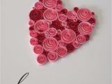 Paper Quilling Simple Card Design Love Quilled Red Pink Heart In 2020 Paper Quilling