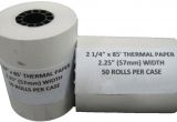 Paper Roll for Card Machine 2 1 4 X 85 thermal Paper 50 Rolls