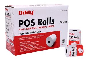 Paper Roll for Card Machine Oddy thermal Paper Roll Set Of 60 Rolls