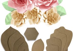 Paper Roses for Card Making Paper Flower Template Kit Make Your Own Paper Flowers Paper Flowers Decorations for Wall Make Unlimited Flowers Diy Do It Yourself Make All