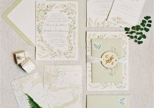 Paper Used for Invitation Card 25 Of the Prettiest Green Wedding Invitations Martha