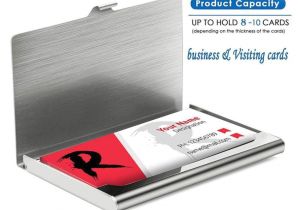 Paper Weight for Business Card Steel atm Visiting Credit Card Holder Business Card Case Holder 8 Card Holder Set Of 1 Silver