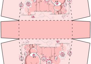 Papercraft Gift Box Templates Gift Box Pink Teddy Bear by Designsbyleigh On Deviantart