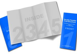 Parallel Fold Brochure Template Double Parallel Fold Brochure Mockup Cover Actions Premium