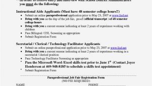Paraprofessional Cover Letter Templates Examples Of Paraprofessional Resumes Resume Template