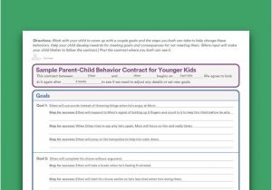 Parent Child Behavior Contract Template Download Parent Child Behavior Contracts the O 39 Jays