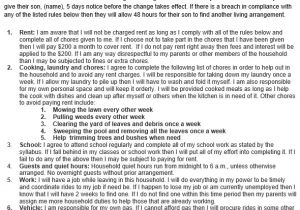 Parent Child Contract Templates Free Download Parent Child Contract for An Adult Child Living at Home