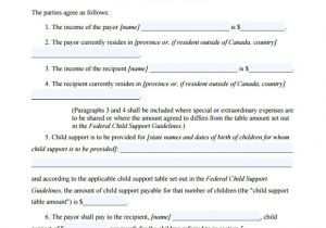 Parent Child Contract Templates Free Download Sample Child Support Agreement 7 Example format