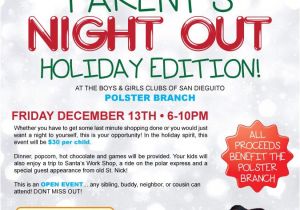 Parent Night Flyer Template Parents Night Out Flyer Fundraiser Baskets Pinterest