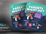 Parent Night Flyer Template Parents Night Out Flyer Templates by Kinzishots Graphicriver