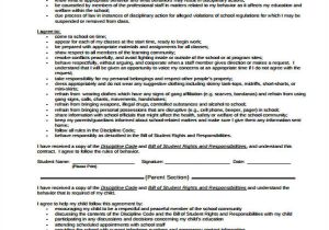 Parent Student Contract Template 14 Student Contract Templates Sample Word Apple Pages
