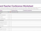 Parent Teacher Meeting Report Template Printable Parent Teacher Conference Worksheet