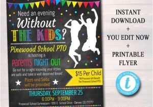 Parents Night Out Flyer Template Free Editable Parents Night Out Flyer Printable Pta Pto School