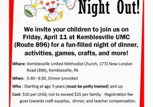 Parents Night Out Flyer Template Free Fun Things to Do with Kids In Chester County Parents