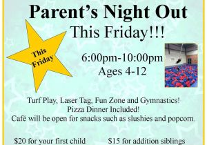 Parents Night Out Flyer Template Pin Daycare Flyer On Pinterest