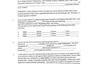Parking Rental Contract Template Sample Parking Lease Template 9 Free Documents Download