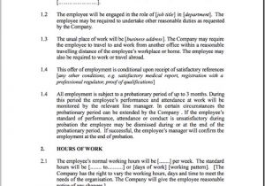 Part Time Employment Contract Template Free Employment Contract Template Peerpex