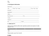 Participant Registration form Template event Registration form