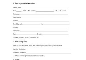 Participant Registration form Template event Registration form Template Microsoft Word