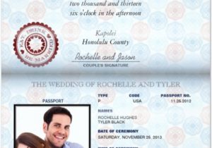 Passport Wedding Program Template Passport Wedding Invitation Template Cobypic Com