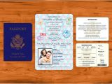 Passport Wedding Program Template Passport Wedding Invitation Template Wedding and Bridal