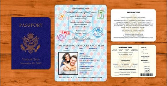 Passport Wedding Program Template Passport Wedding Invitation Template Wedding and Bridal