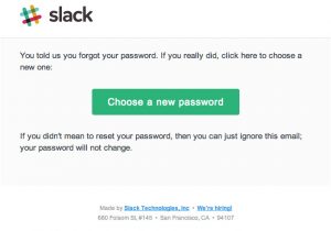 Password Change Email Template Password Reset Email Design From Slack Really Good Emails