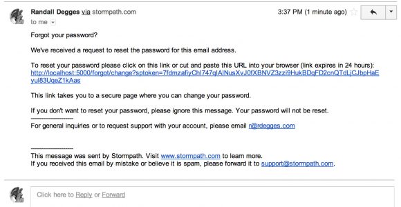 Password Change Email Template the Pain Of Password Reset In Express