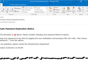 Password Expiration Notification Email Template Notify Users Of Upcoming Password Expiration Justin Doles
