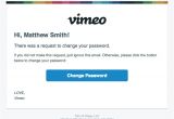 Password Reset Request Email Template Password Reset Email From Vimeo Really Good Emails