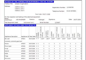 Pat Testing Record Sheet Template 8 Excel Check Register Template Exceltemplates